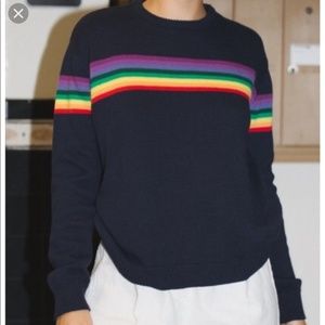 🌸Brandy Melville Bronx Rainbow Knit Sweater